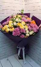 Букет цветов из:  Хризантемы и Розы #REPLACE_PRED# Костромской