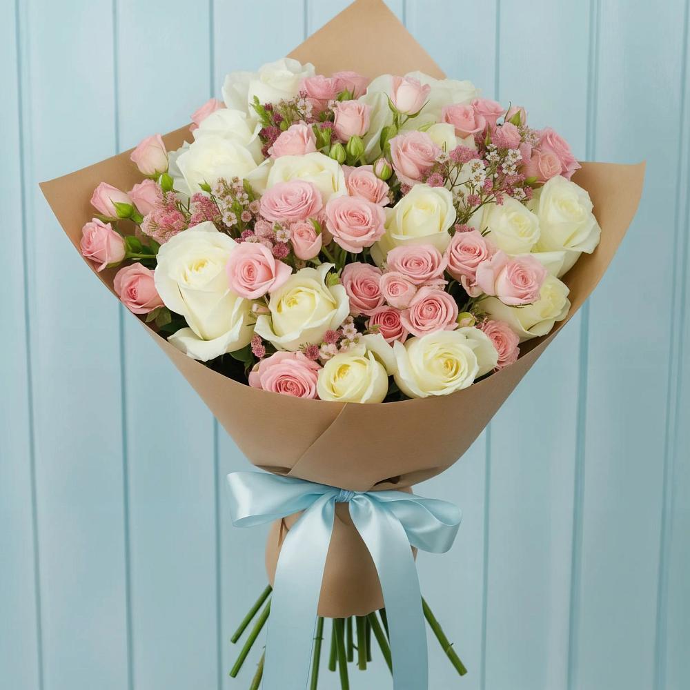 Букет цветов из: Розы в Костромской