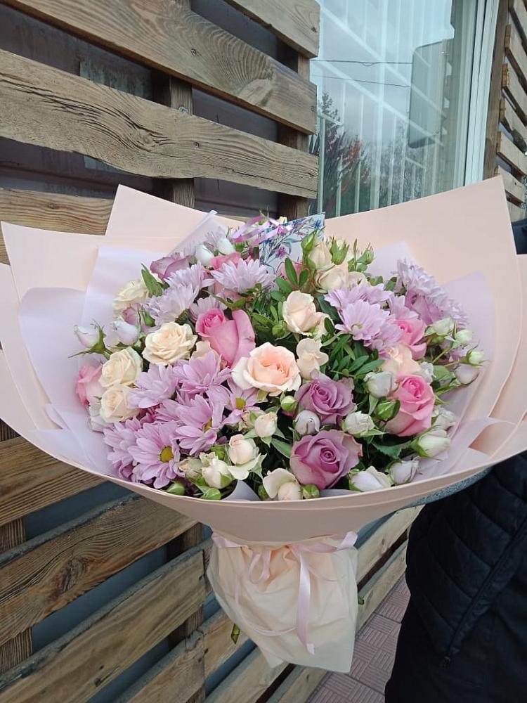 Букет цветов из: Розы и Хризантемы в Костромской