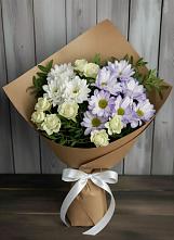Букет цветов из:  Хризантемы и Розы в Костромской
