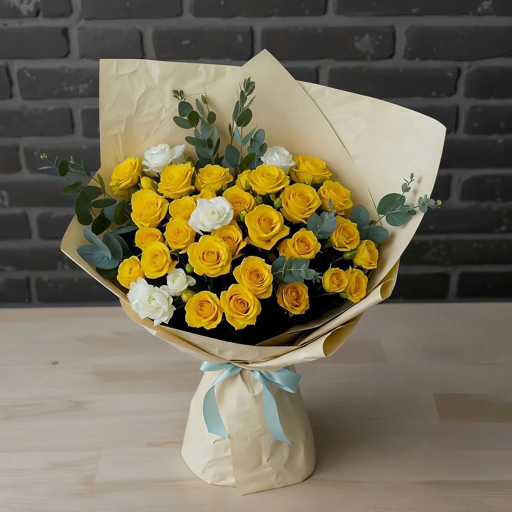 Букет цветов из: Розы в Костромской