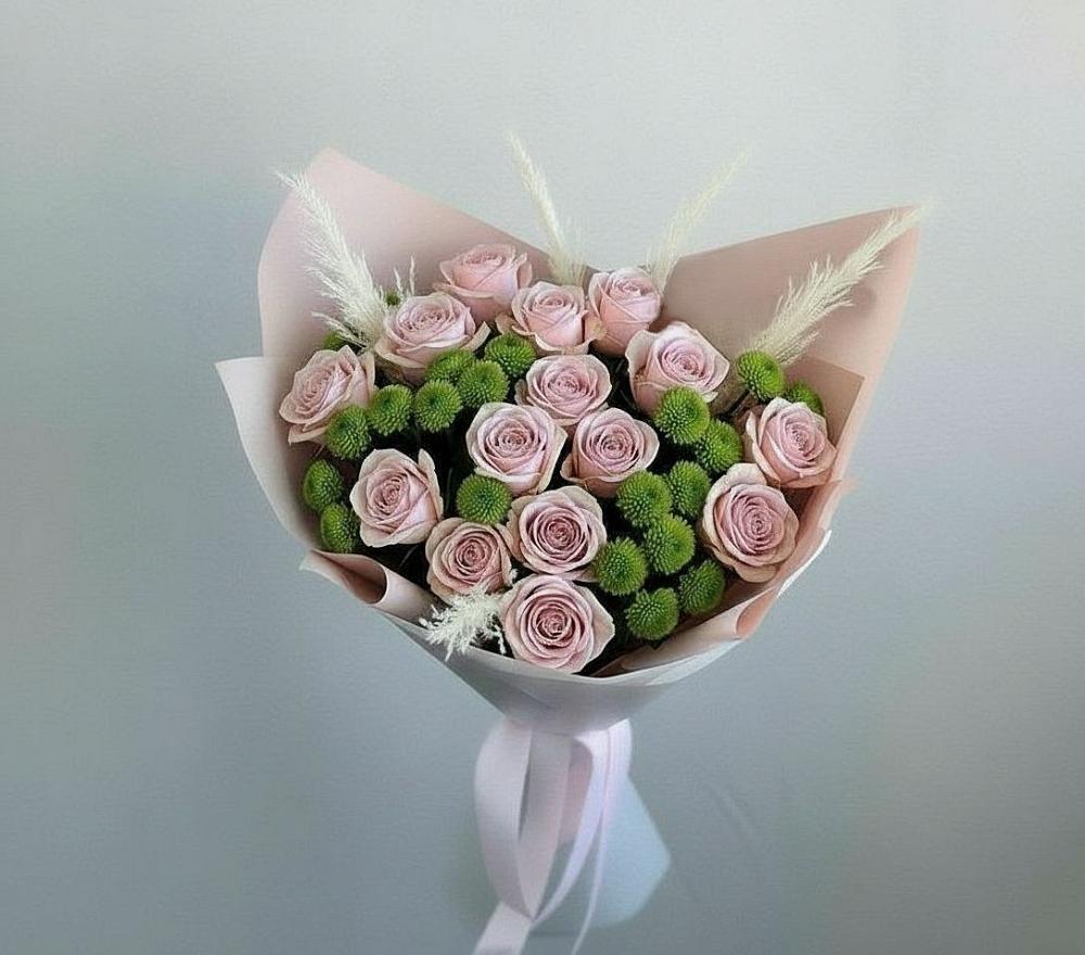 Букет цветов из: Розы и Хризантемы в Костромской