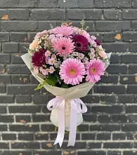 Букет цветов из:  Герберы и Хризантемы в Костромской