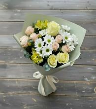 Букет цветов из:  Альстромерии, Розы и Хризантемы в Костромской