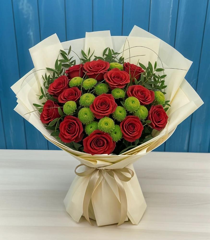 Букет цветов из: Розы и Хризантемы в Костромской